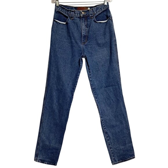 Lawman Denim - Lawman Western Womens Denim Jeans Size 15 100% Cotton High Rise Straight Leg Vin